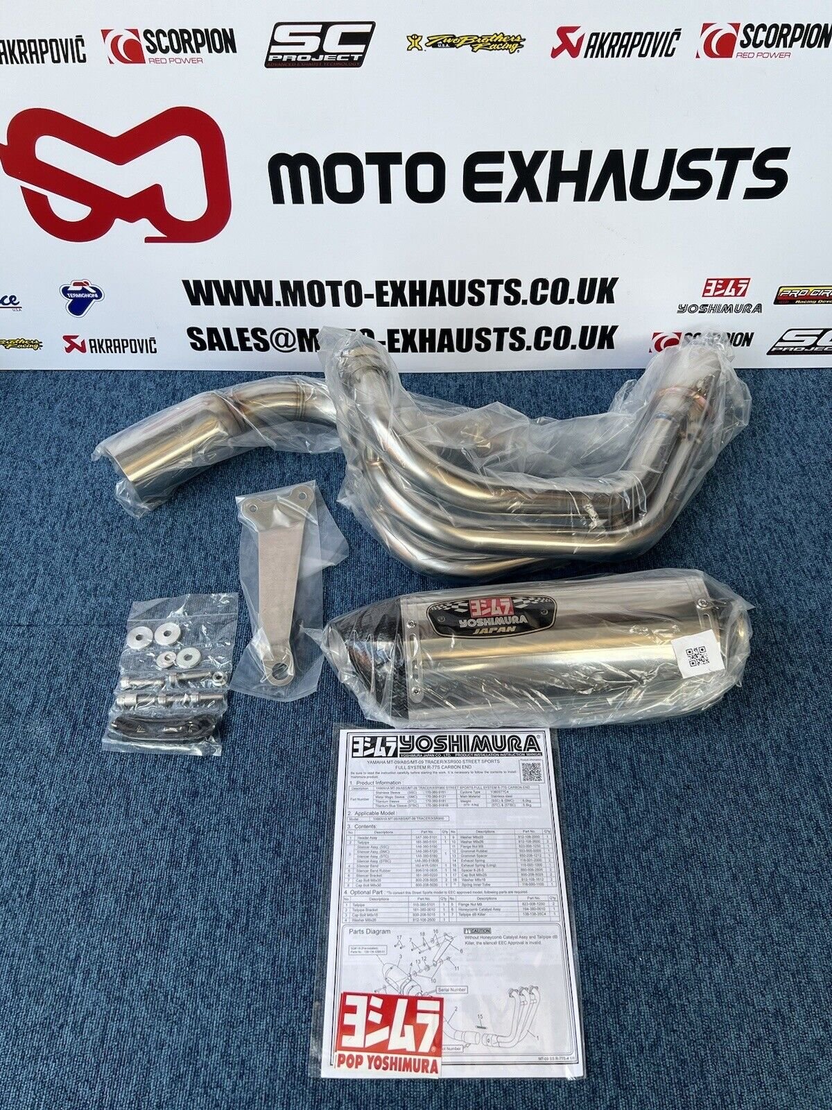 KOlightning Full Exhaust System For Yamaha MT-09, XSR900, FZ09